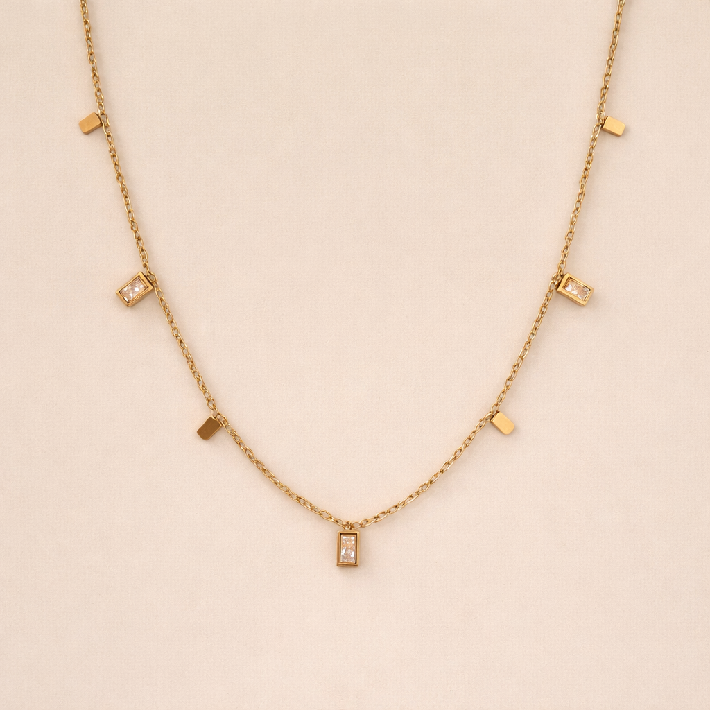 Korean Minimalist Gold/Silver Necklace – Dainty Everyday Chain for Women & Girls