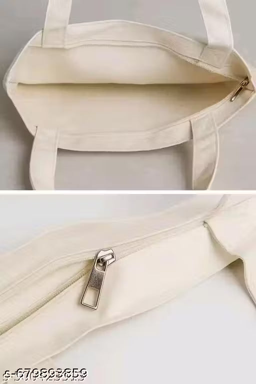 Tote bag For Women And Girl's With Zipper Closure | Stylish Printed Eco-Friendly Shopping Bags | AND Daily use Tote Bag