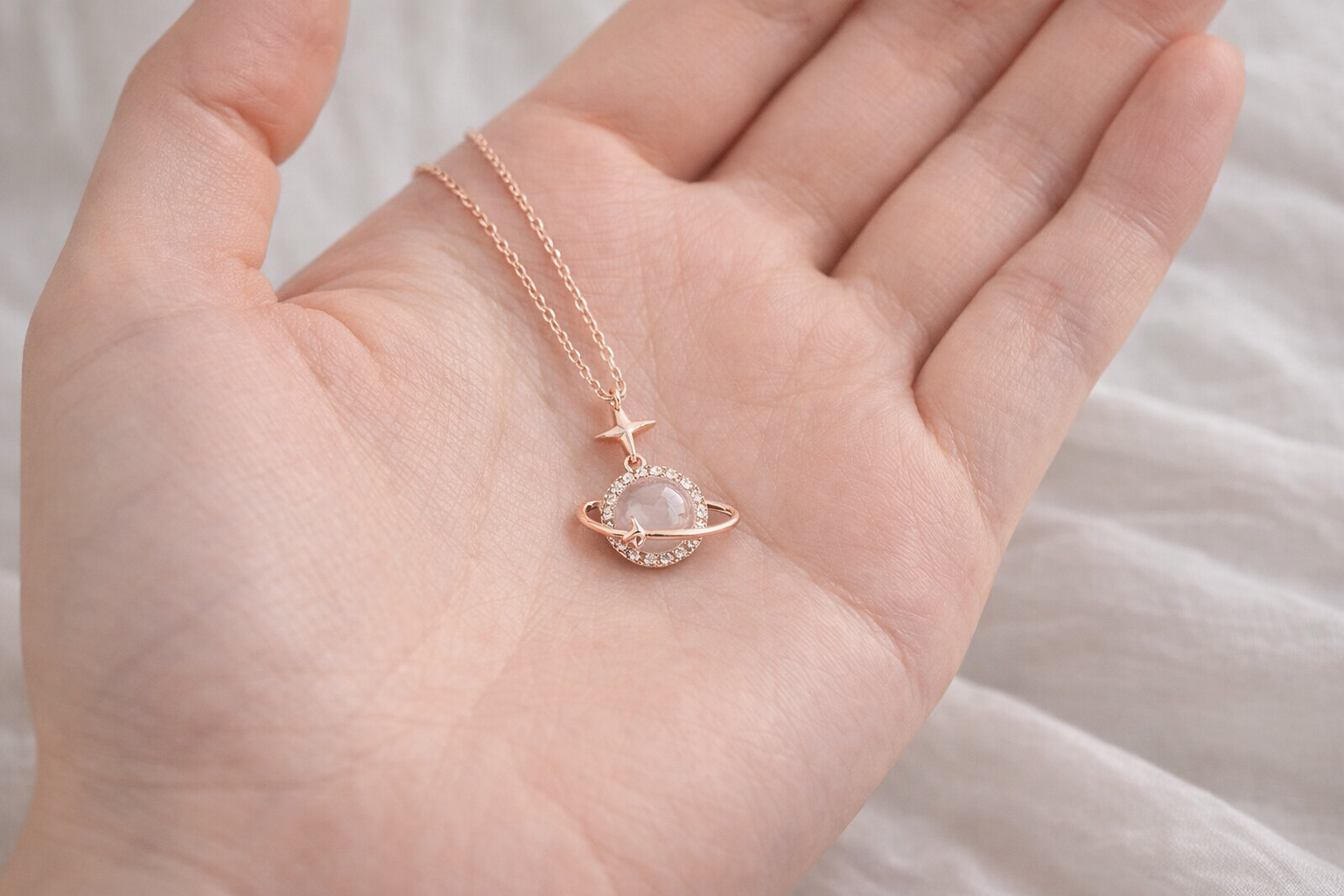 Planet & Star Pendant Jewelry- Celestial Orbit Pendant Necklace – “Shine like the stars, carry the universe with you.”