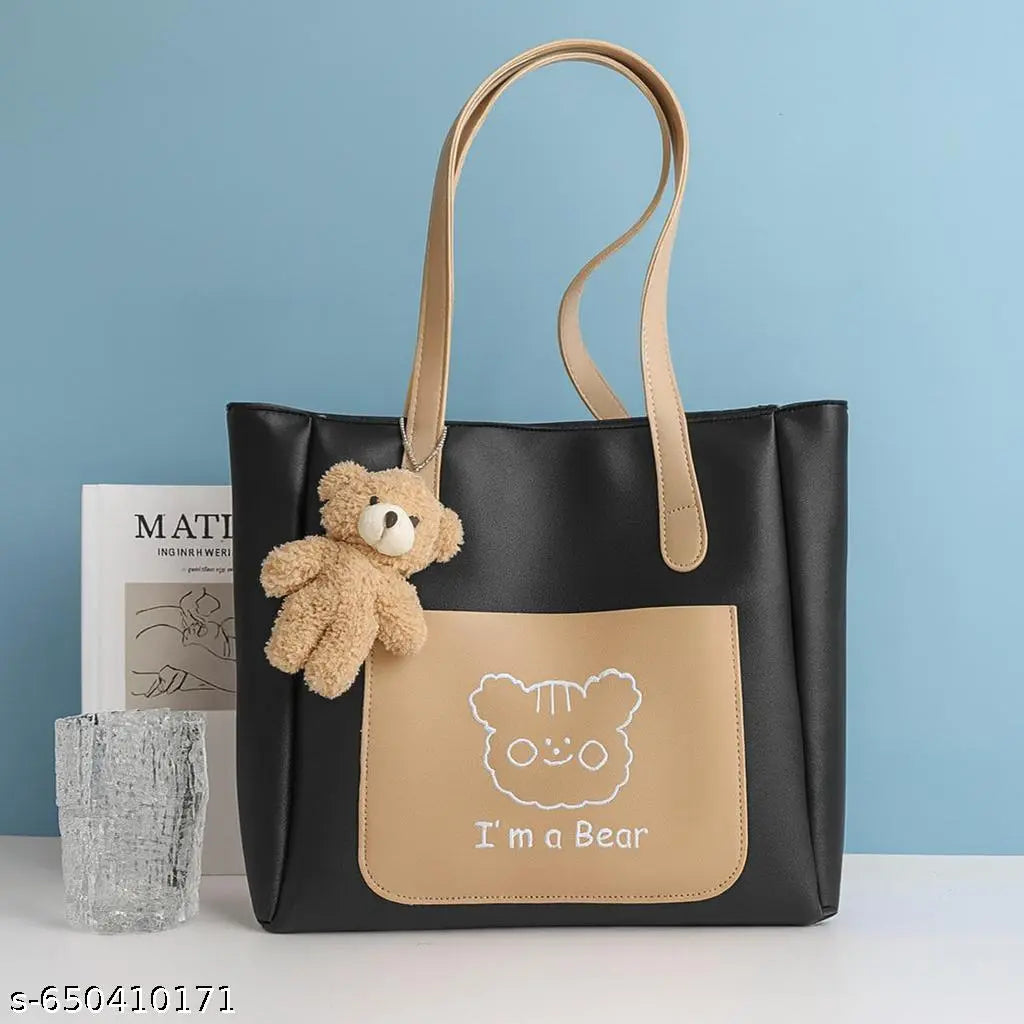 Cute design element with teddy bear plush key chain